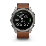GF8 51mm Titanium Gray, Brown Leather